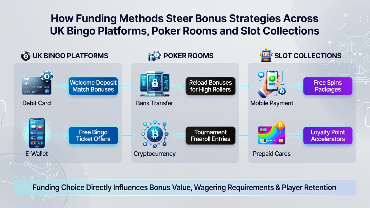 Close-up of poker table interface displaying bonus tiers linked to different deposit methods including cards and digital wallets