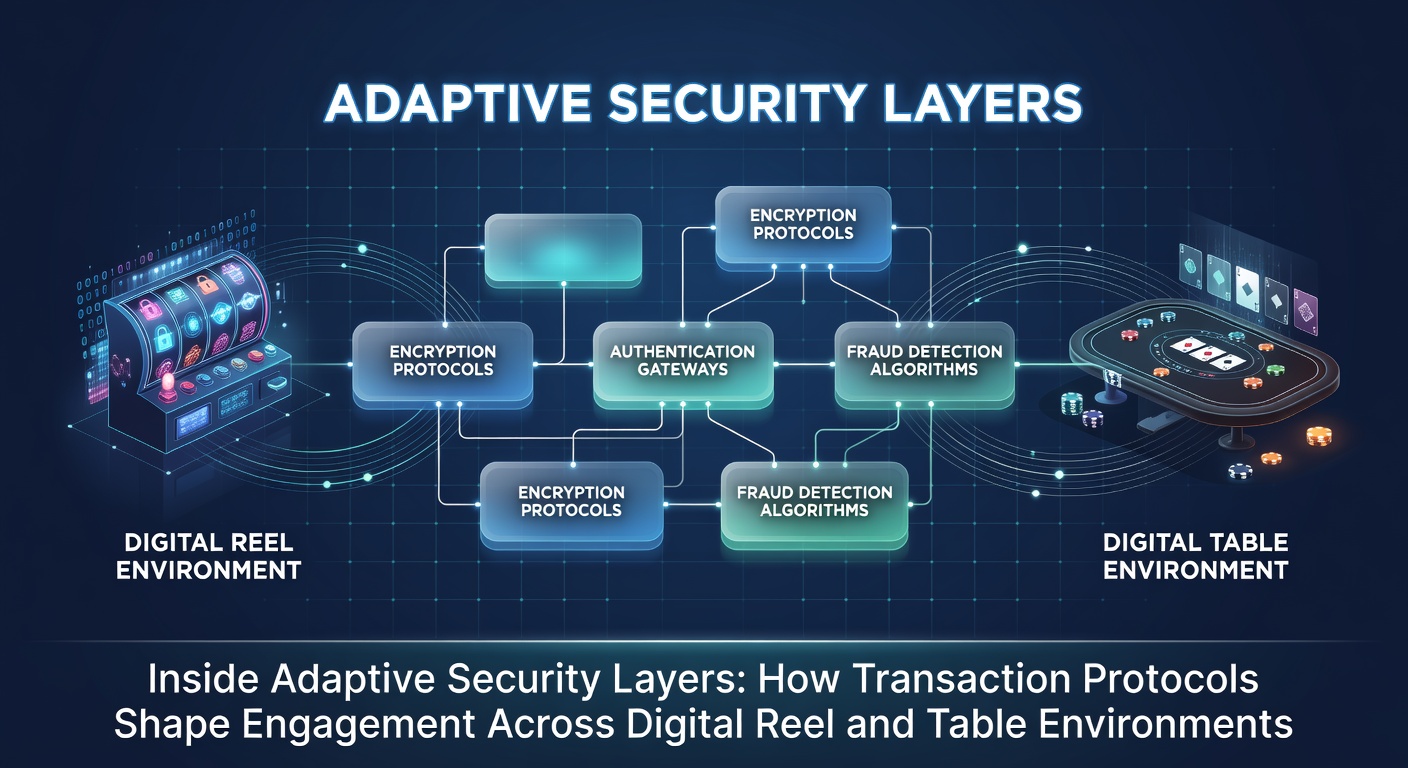 Digital interface showing layered security protocols in online gaming transactions