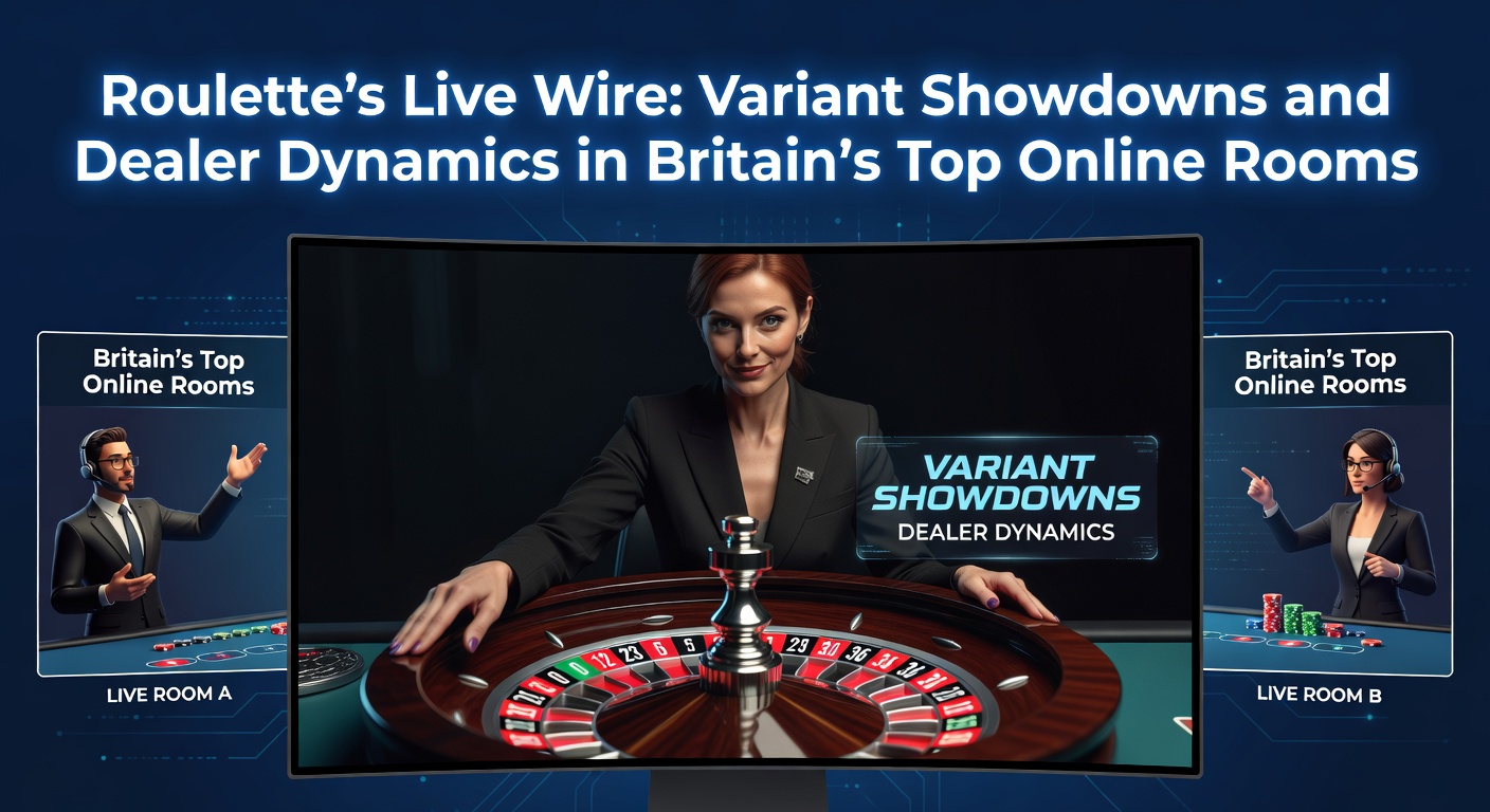 Close-up of a professional live roulette dealer interacting with players, wheel spinning in the background at a bustling online casino table